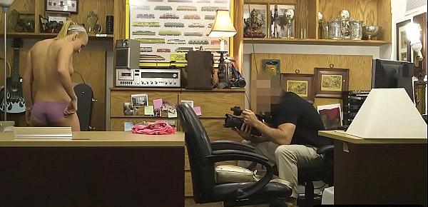  Pawn man and his assistant fuck hot gal at the pawnshop